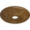 Ekena Millwork Valletta Ceiling Medallion (Canopies up to 3 1/2"), 18"OD x 3 1/2"ID x 1"P, Smokey Topaz Crackle CM18VLSTC - alternate 3